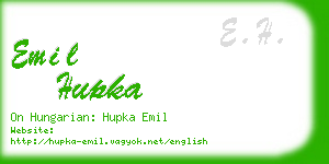 emil hupka business card